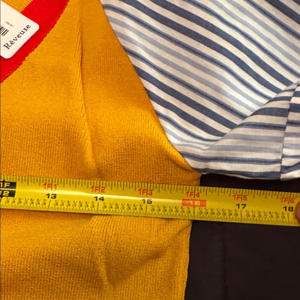 NWT Reveuse Shirt, Sweater, Retro, Ruched Sleeves, Vintage, Vest, Size S - Picture 10 of 11